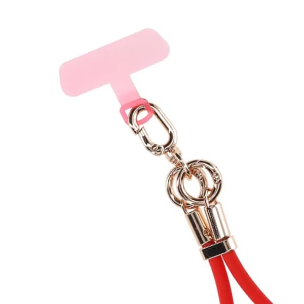 Silicone Short Phone Wrist Lanyard for Phone Case Red