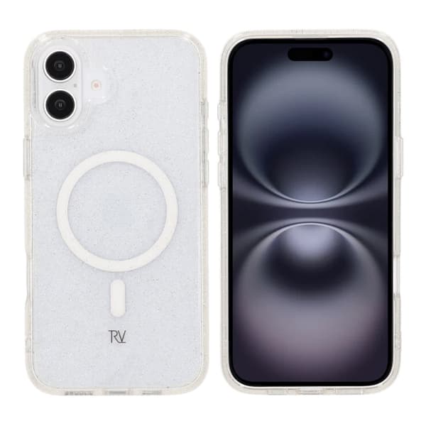 iPhone 16 Plus Rvelon TPU Mobile Case with MagSafe - Glitter White