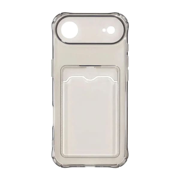 Shockproof Phone Case with Card Holder for iPhone 17 Air - Black