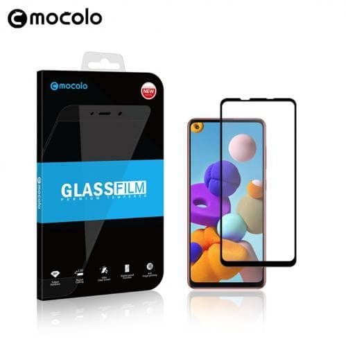 MOCOLO Skärmskydd Härdat Glas för Samsung Galaxy A21s Svart