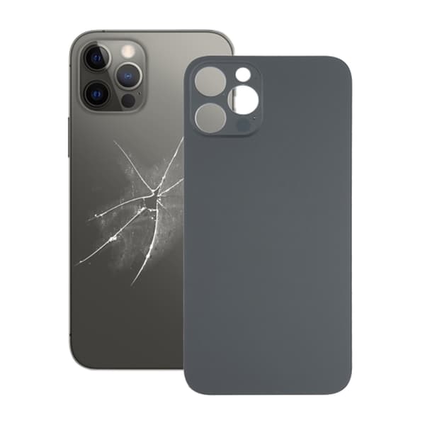 iPhone 12 Pro Max Back Cover Original Black-Big Camera Hole Size