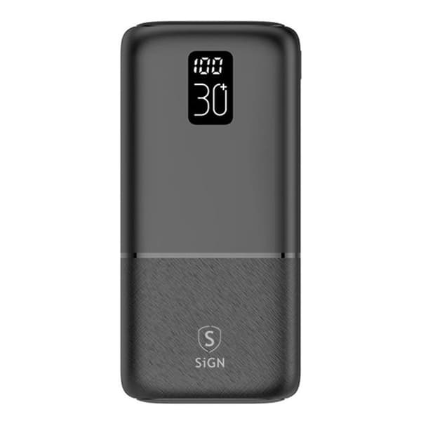 SiGN Powerbank 22.5W 30,000 mAh USB-C and USB-A