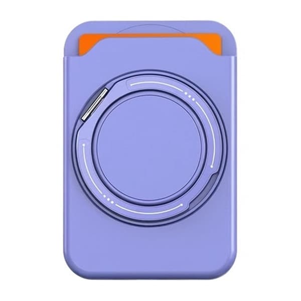 MagSafe korthållare med roterande Ringstativ - Lila