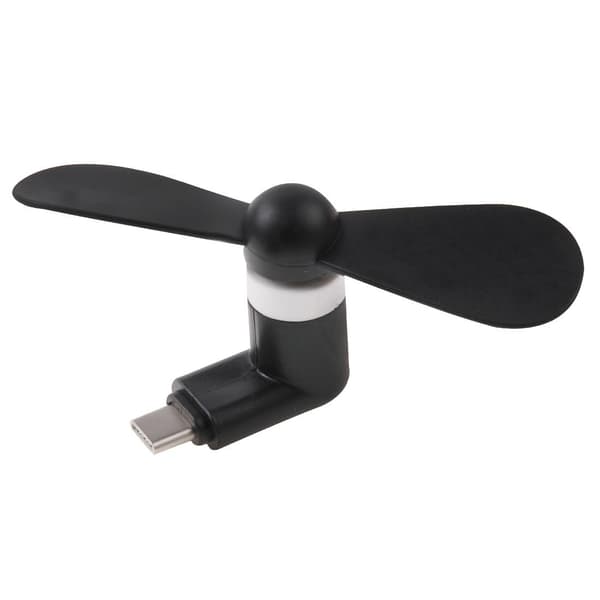 Mobilfläkt med Micro-USB - Svart Svart