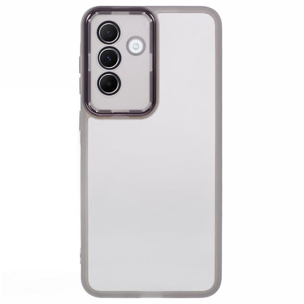 Samsung Galaxy A27 5G Case TPU Electroplated Camera Frame - Transparent Black