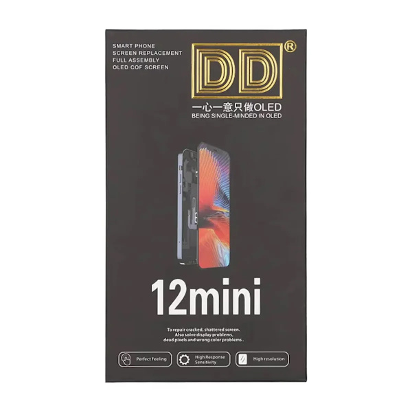 iPhone 12 Mini hard OLED Display High Quality Black(DD brand)