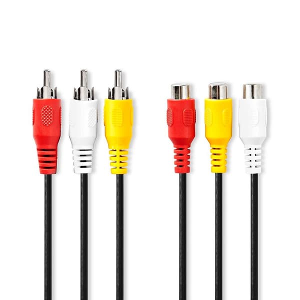 Nedis Composite video cable, 5m - Black