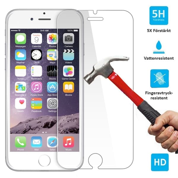 Weilis Skärmskydd i Härdat Glas för iPhone 6/6S/7/8/SE 2 Svart