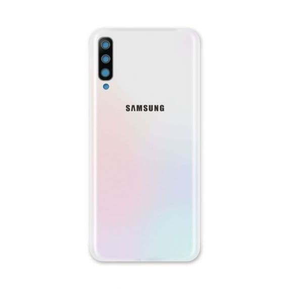 Samsung Galaxy A70 Baksida med tejp  - Vit Svart