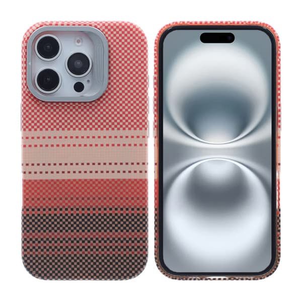 Magsafe Case and Stand for iPhone 16 Pro - Striped Orange