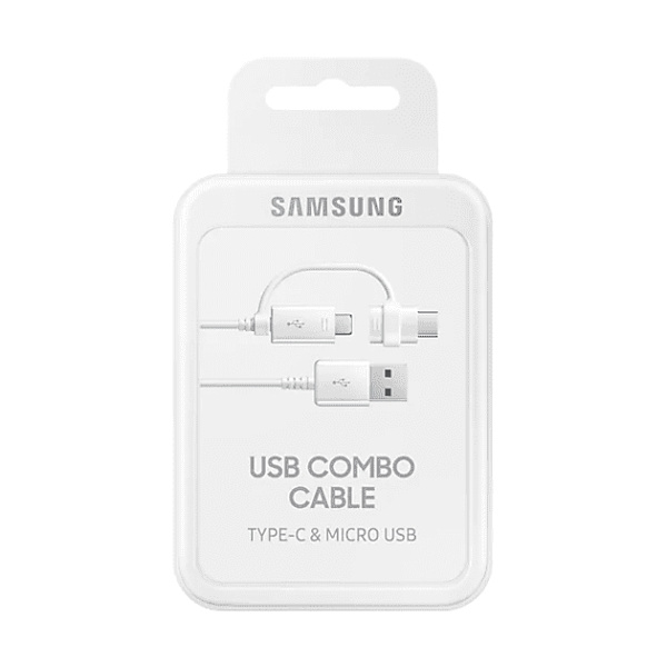 Original Samsung EP-DG930 2-i-1 Combo USB-A till Micro-USB + USB-C 1,5 m