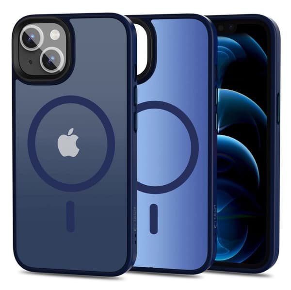 Tech-Protect MagMat MagSafe Case for iPhone 13 - Matte Navy