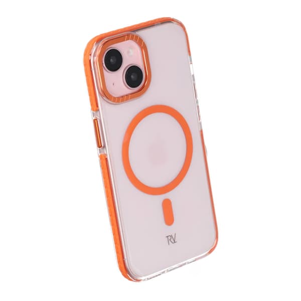 iPhone 15 Rvelon Mobile Case Magnet Reinforced - Orange