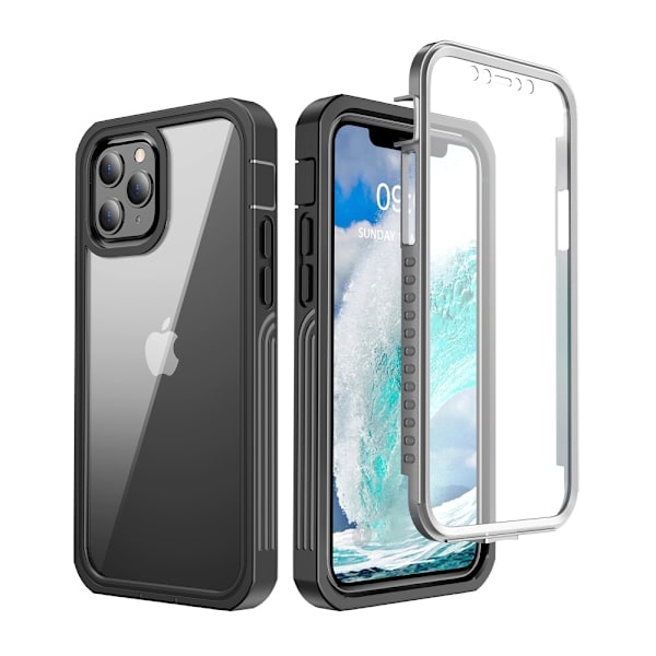 Full-body Case + Screen Protector for iPhone 12 Pro Max - Black