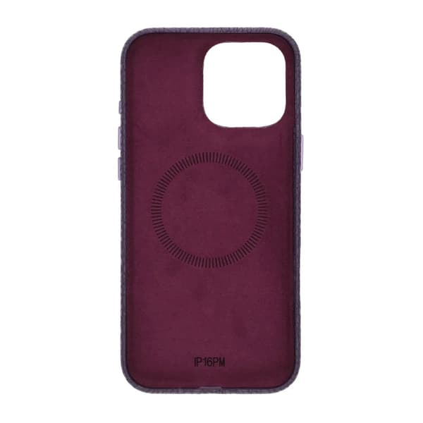 Crystal Grain Full Wrap Magnetic PU Leather Case For iPhone 16 Pro Max Purple
