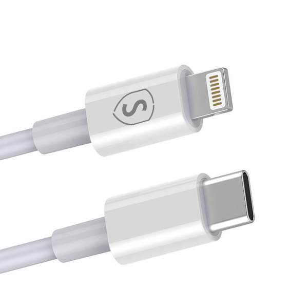 SiGN USB-C till Lightning Kabel 2.1A 2m - Vit
