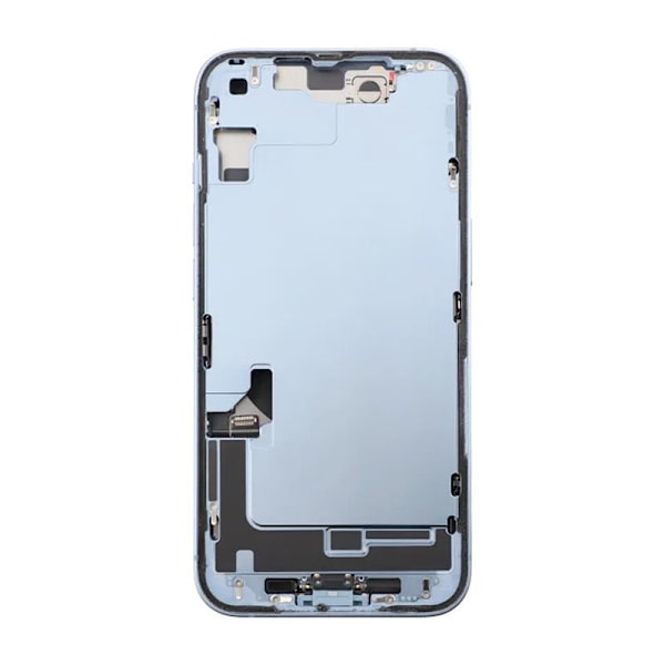 iPhone 14 Baksida med Komplett Ram - Blå