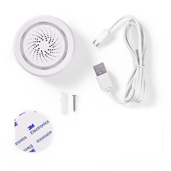 SiGN Smart Home WiFi Siren - Vit Svart