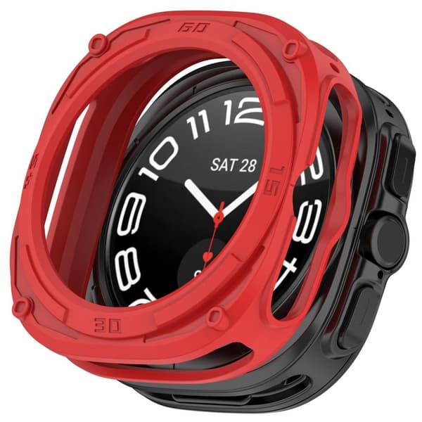 Samsung Galaxy Watch Ultra2 47mm Armor Mecha Shockproof Case - Red