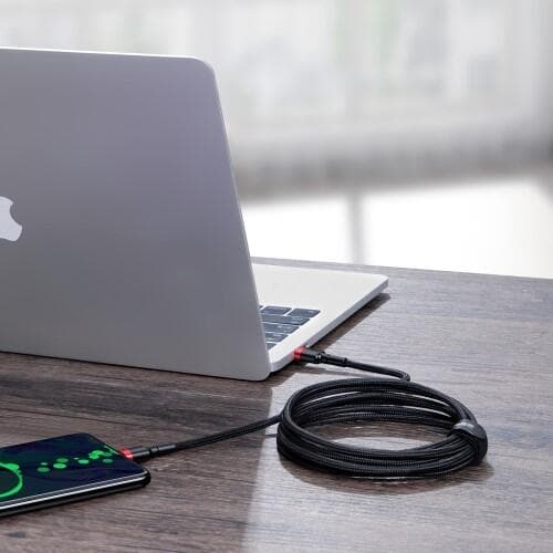 Baseus Cafule USB-C Kabel 100W, PD2.0 2m - Röd/Svart Svart