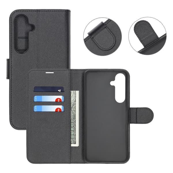 Samsung Galaxy A05s Wallet Case with Stand - Black