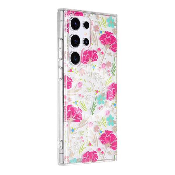 Case Magnet for Samsung Galaxy S23 Ultra - Flowers Red-green