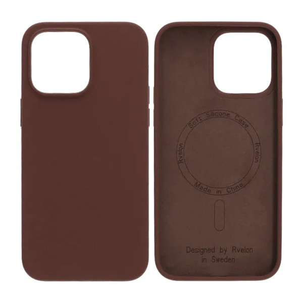 Rvelon Case Silicone MagSafe for iPhone 14 Pro Max - Brown