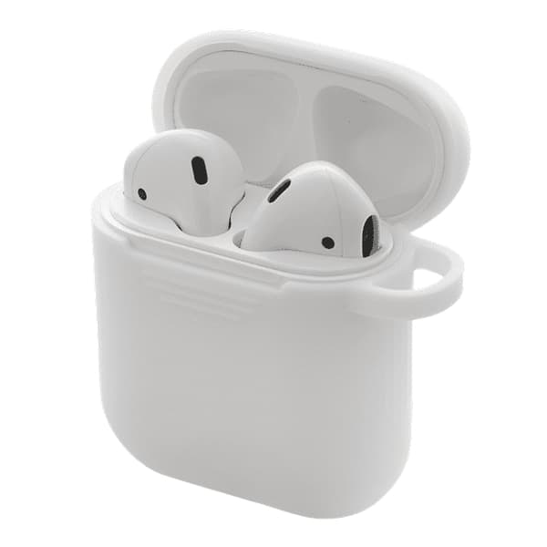 Deltaco Silikonfodral för Apple AirPods - Vit Svart