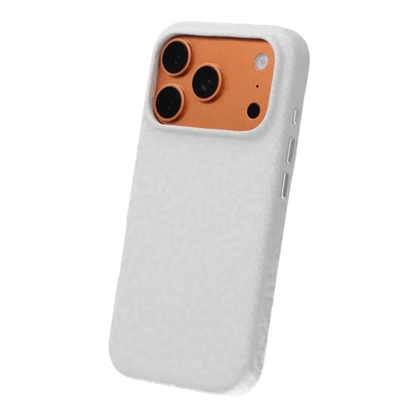 Crystal Grain Full Wrap Magnetic PU Leather Case For iPhone 17 Pro/18 Pro White