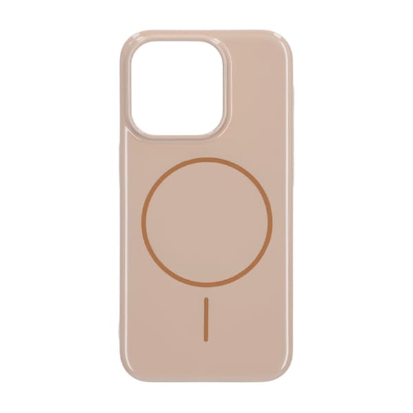 Glossy design Magnetic Case For iPhone 15 Pro Gold
