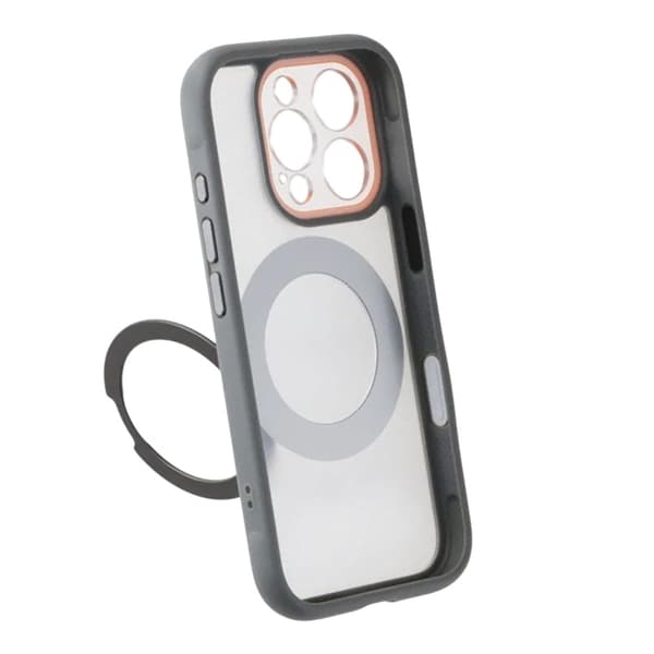 Skal med Roterbart MagSafe-Stativ för iPhone 16 Pro Max - Grå