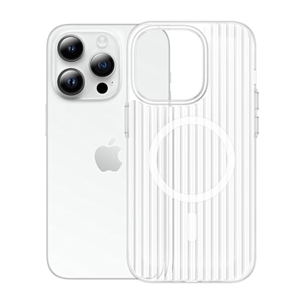 iPhone 12 Pro Max Mobile Case Corrugated - Transparent