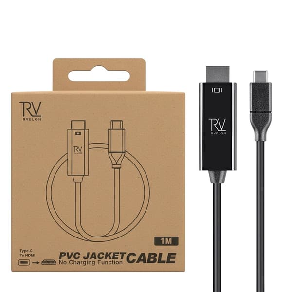 Rvelon Type-C to HDMI 1.4 Cable 1m with chipsets 4k/30Hz VL100 PS171