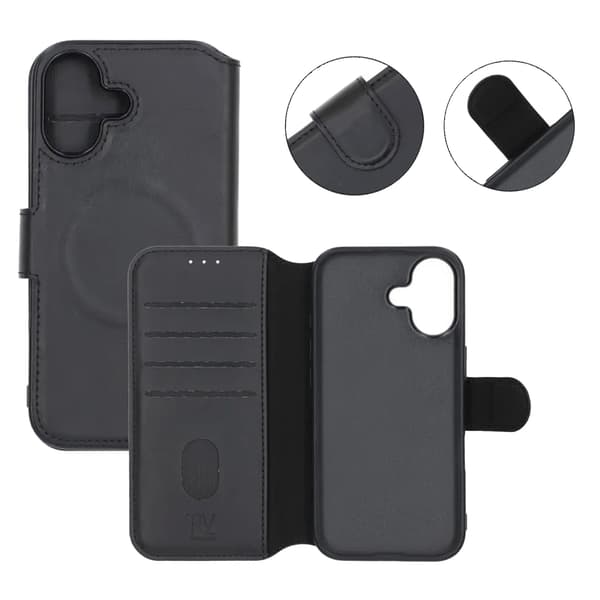 Rvelon Plånboksfodral för iPhone 17 - Svart