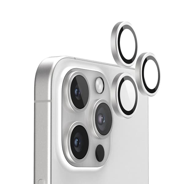 iPhone 16 Pro and 16 Pro Max Lens Camera Cover - Silver
