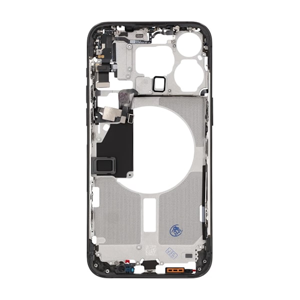 iPhone 15 Pro Max Middle Frame with Small Parts OEM - Titanium Black