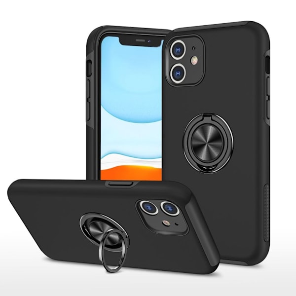 iPhone 11 case with a ring holder - Black