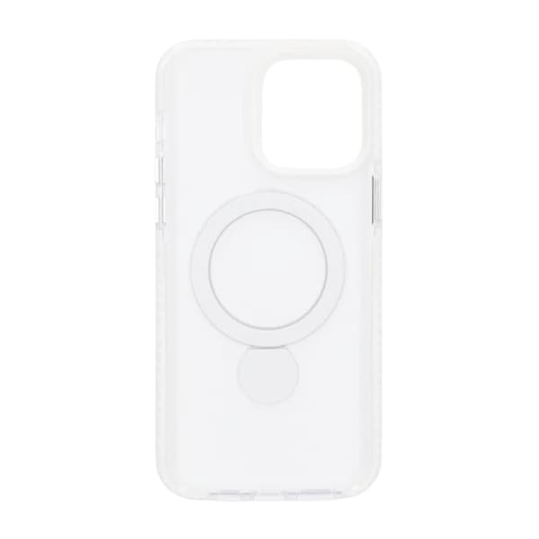 Magsafe Case for iPhone 15 Pro - Transparent white with ring stand