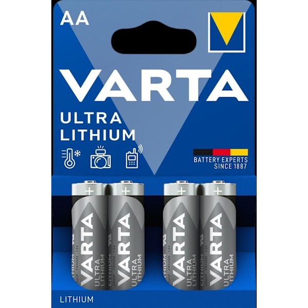 VARTA Ultra Lithium AA battery, 4-pack