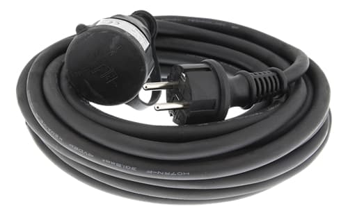 Deltaco Extension Cable, Outdoor Use, Grounded, IP44, 10m - Black