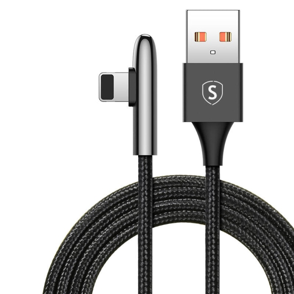SiGN USB till Lightning Gaming Kabel, 1.2m, 3A - Svart