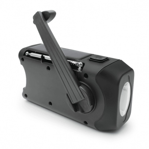 SiGN Vevradio med Solceller, Ficklampa och 2000mAh Powerbank -