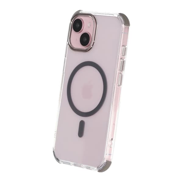 iPhone 15 Rvelon Mobile Case Magnet with Edge Protection - Gray