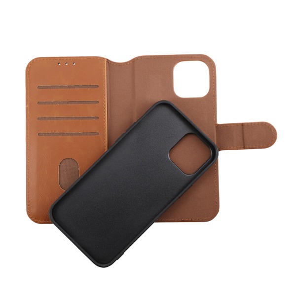 iPhone 12/12 Pro Plånboksfodral Magnet Rvelon - Guldbrun