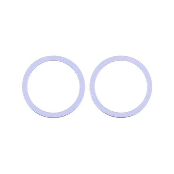 iPhone 12 Mini Linsskydd med Metallram (2 pack) - Lila