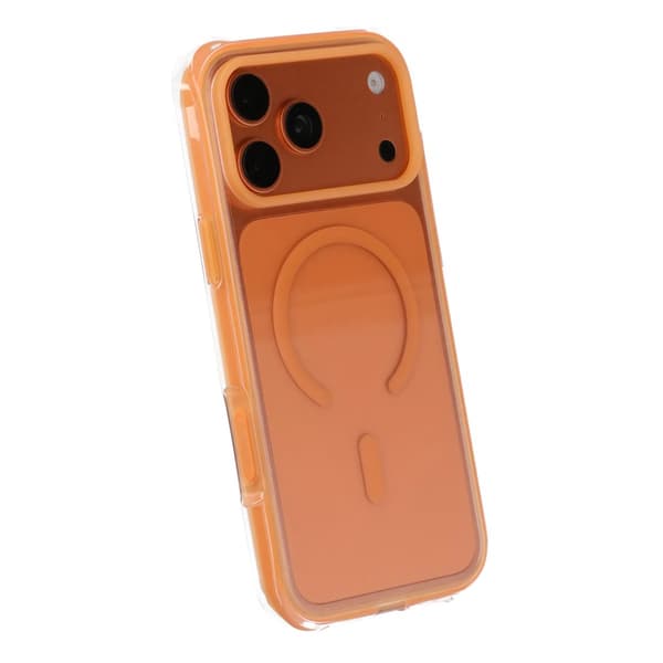 Vacuum-Airbag Dual Protection Magnetic Case For iPhone 17 Pro/18 Pro Orange