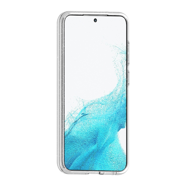 Samsung Galaxy S23 Mobile Case Shockproof with Glitter - Transparent