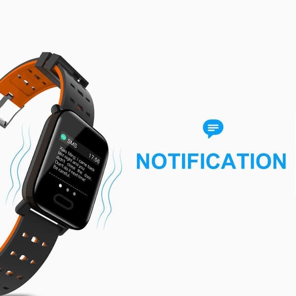A6 Smartwatch för Träning & Hälsa - Svart