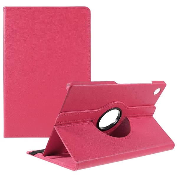 Samsung Galaxy Tab A11 Plus Cover Rotating Stand PU Leather - Pink