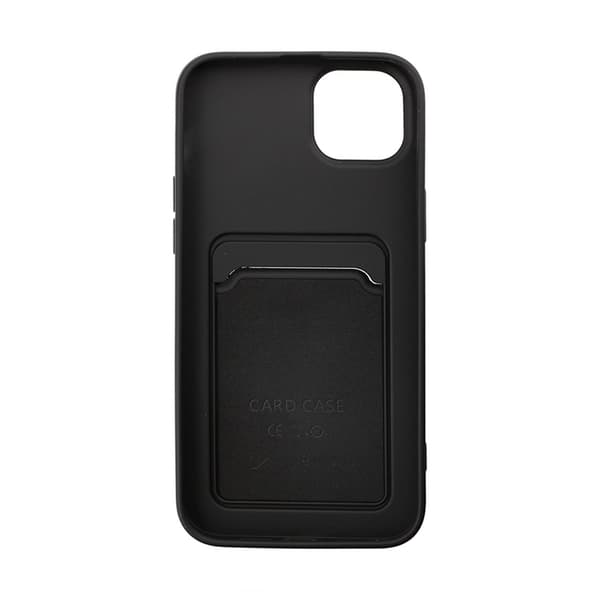 iPhone 14 Silikonskal med Korthållare - Svart